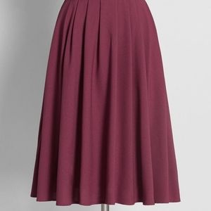 Modcloth Breathtaking Tiger Lilies Skirt in Magenta Size L